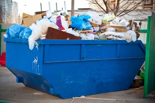 Construction site with waste materials ready for disposal in Southgate