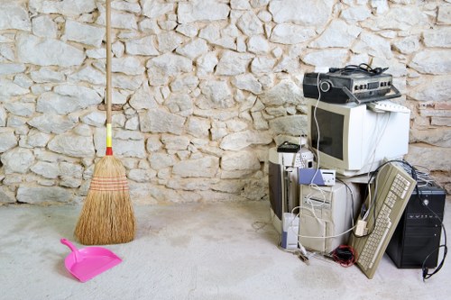Professional waste removal team in action