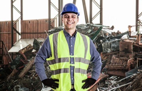 Clean and organized commercial workspace after waste removal