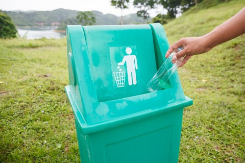 Workers safely removing construction waste